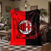AC Milan Print Flannel Blanket Soft Warm Sofa Bed Throw Blanket For Home Office Bedroom