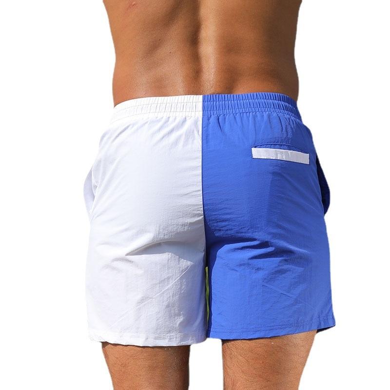 Sommer Männer Sport Shorts Atmungsaktiv Schnell Trocknend Fünf-punkt Kurze Hosen Plus Größe Gemischte Farbe Patchwork Reise Strand Shorts Störsender