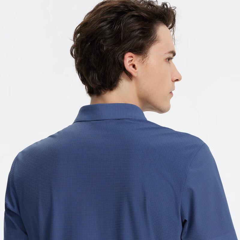 Joeone Men's Elastic Knit Short-Sleeved Shirt