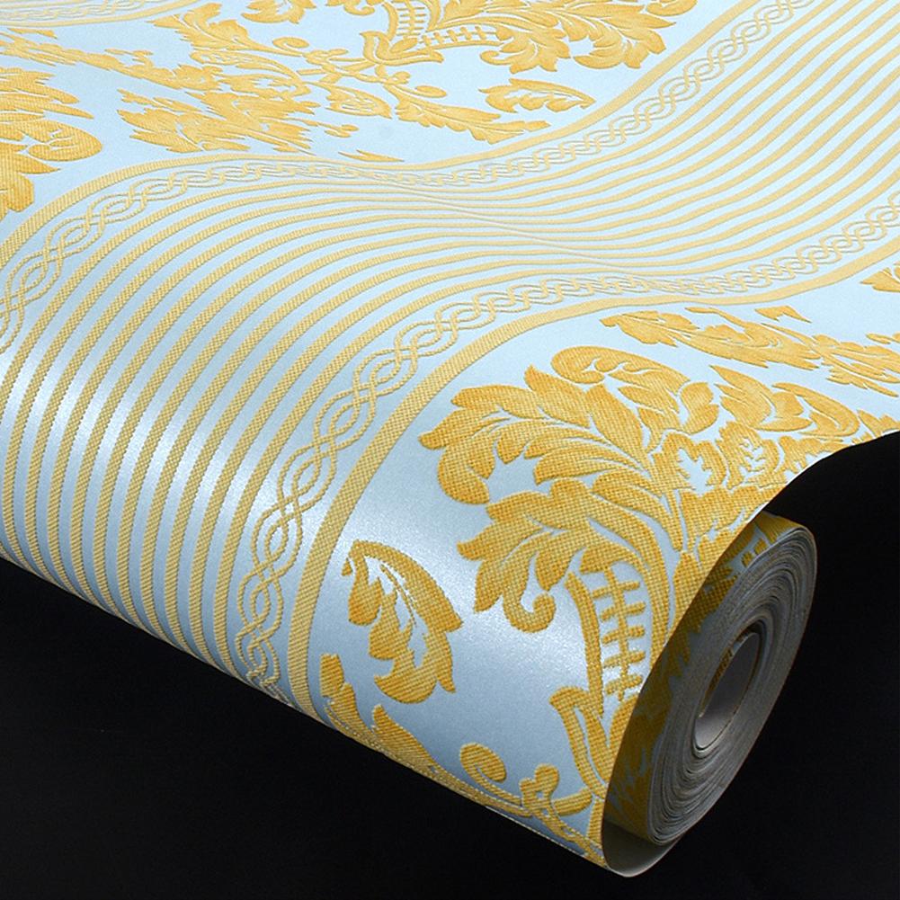 Šedá 3D viktoriánská damašková reliéfní tapeta v roli Domácí dekorace Obývací pokoj Ložnice Tapety Stříbrné Květinové Luxusní tapety