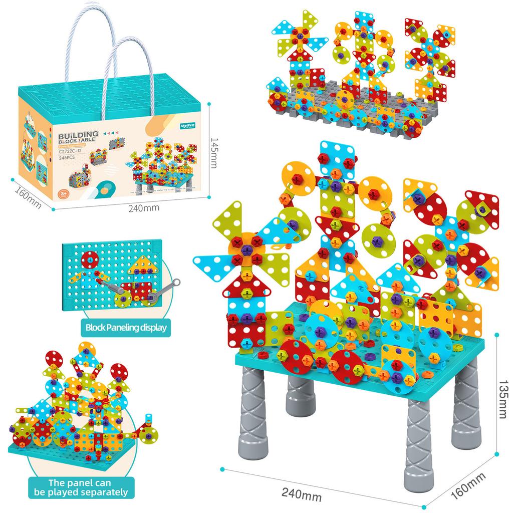 Children Diy Screws Building Block Nut Combination Early Education Sensory Assembly Educational Toys