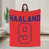 Smug Haalands Face Blanket Soccer Football Fleece Novelty Soft Throw Blankets for Bed Sofa SpringAutumn