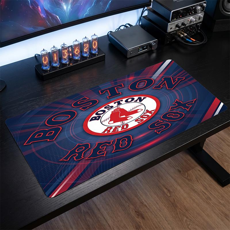 Boston Red Sox Pattern Mousepad Anti?Slip Rubber Desk Pad For Gaming Working Desktop Decoration