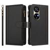 Phonecase for Ulefone Note 17 Pro Magnetic Closure 9 Card Slots Zipper Leather Case with Hand Strap