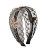 Flowers Lace Mesh Hair Band Wide Side Women Lace Hairbands Cute Hair Hoop  Hair Accessories