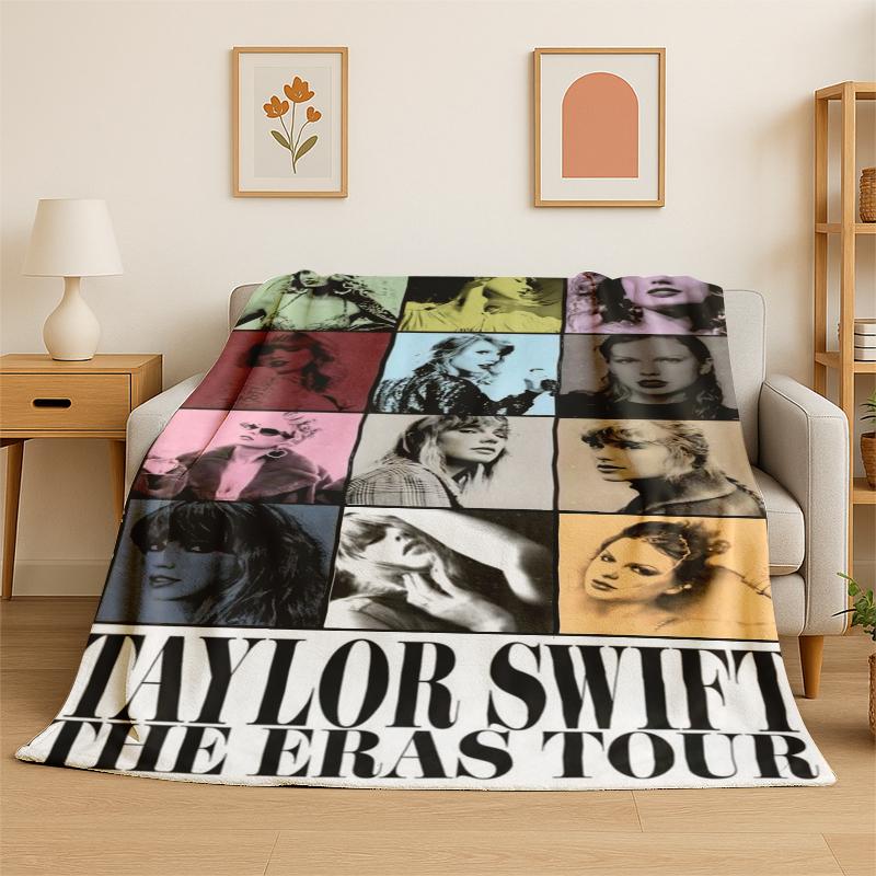 Singer TTaylor Singer Music Flannel Blanket Soft Warm Throw Blanket for Bedroom Living Room Bed Travel Camping Picnic Gift