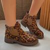Fashion Women's Shoes 2024 Plus Size Ankle Women's Boots Platform Modern Boots Women Buckle Round Toe Med Heel Slip On Ladies Shoes