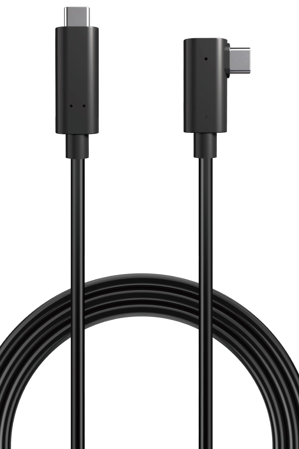 

ELECOM Cable 5m 60W USB PD Compatible 10Gbps Connector AOC Cable Optical Fiber with Oculus Meta Black USB-C & USB-C L-shaped [Compatible Quest,