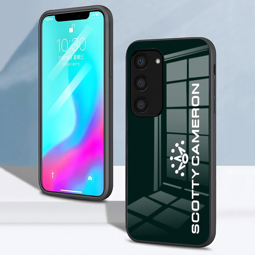 

S-Scotty C-Camerons Phone Case For Samsung S26 S25 S24 FE S23 S22 S21 Plus S20 Ultra Note20Ultra Black Glass Cover Galaxy S21 5G