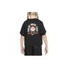 Nike Sportswear Printed Pattern Crew Neck Casual Short Sleeve T-Shirt Kids Tops Black FV5495-010