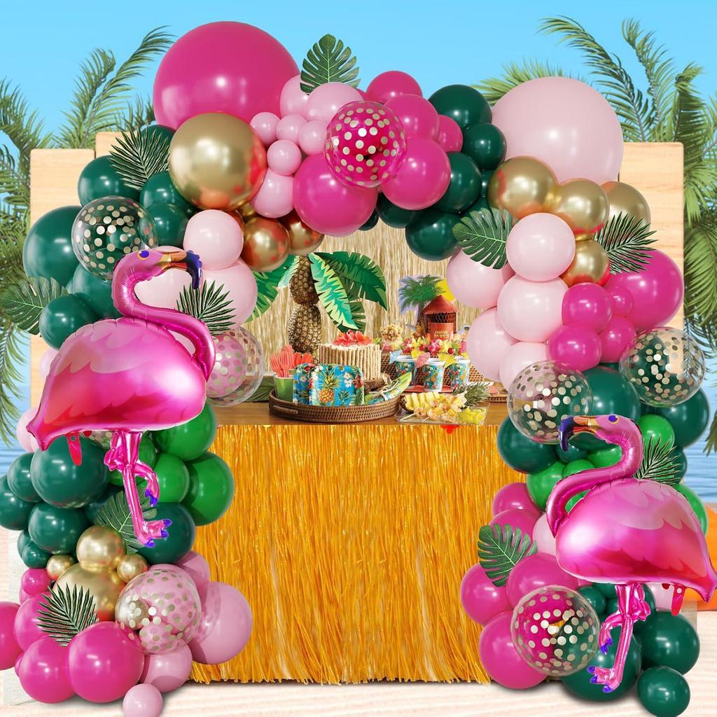 Flamingo Hawaiian Summer Party Balloon Arch Set
