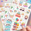 Waterproof Cute Cartoon Birthday Stickers for Kids