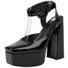 Sexy Platform Sandals Women Summer Shoes 2024 High Heels Fashion Black White Party Dance Stripper Shoes Women's Flip Flops