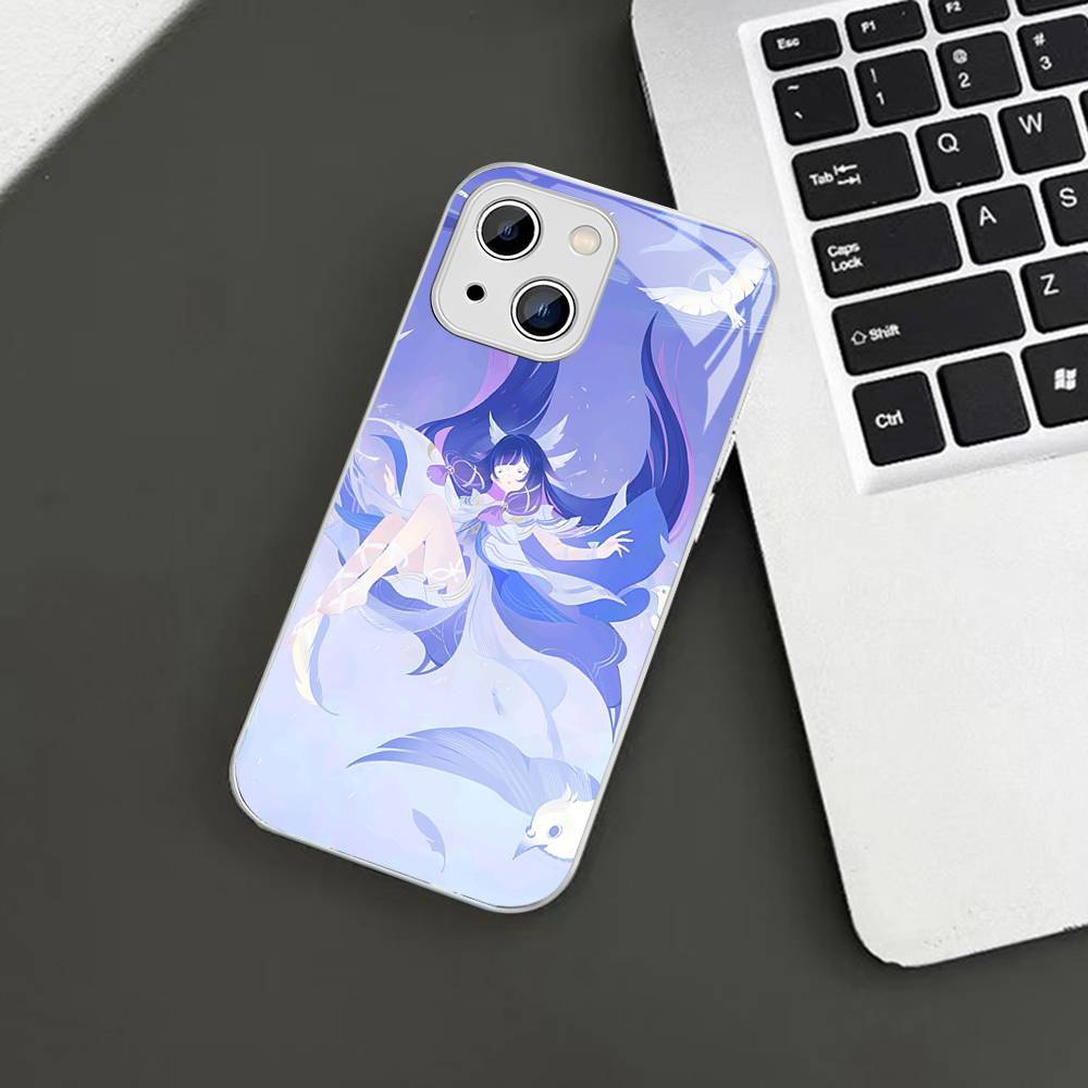 Genshin Impact Columbina Für IPhone 14 13 12 Mini 11 Pro XS Max X XR 14 Plus Gehärtetes Glas Cover