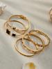 18K Gold-Plated Geometric Zirconia Stainless Steel Bracelet - Versatile, Elegant, Light Luxury Design