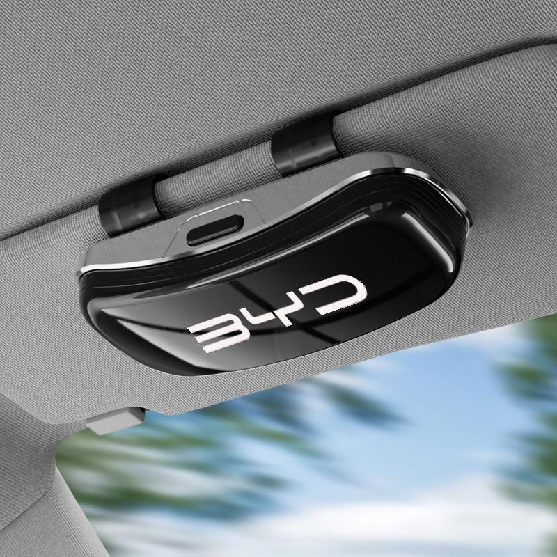 BYD Auto Автомобильный Бокс для Очков Автомобильный Зажим для Очков Козырек Многофункциональный Универсальный Солнцезащитные Очки Бокс для Очков Без Повреждений Установка