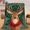 Black and white wolf in the night sky digital-printed polyester Bedroom velvet flannel soft cover blanket Fleece cover blankets