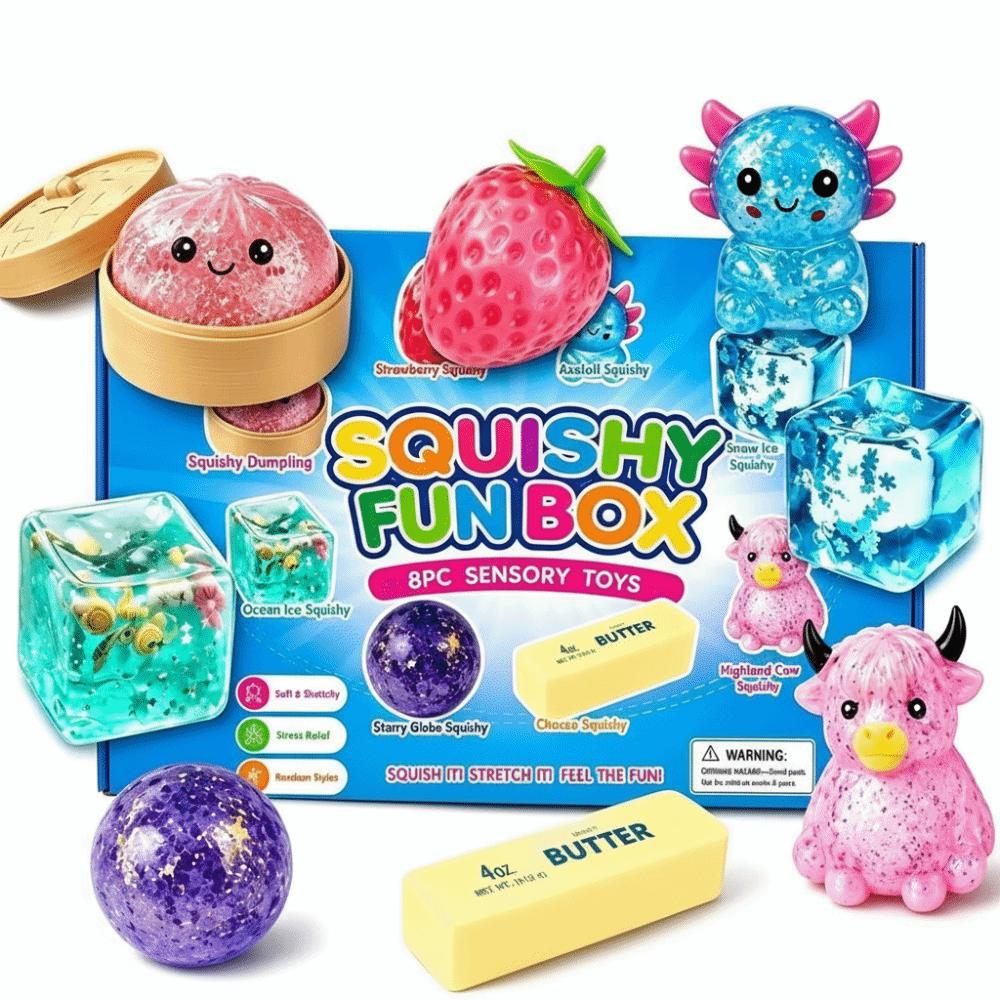 Random Color Butter Squishy Toy Butter Cheese Fidget Toy Bread Sensory Fidget Toy Squeeze Play