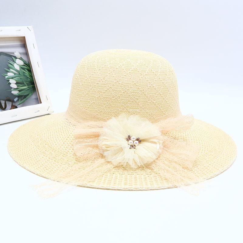 New Straw Hat Women's Outdoor Sunshade Sunscreen Hat Big Brim Trendy Vacation Beach Hat Breathable Cool Hat