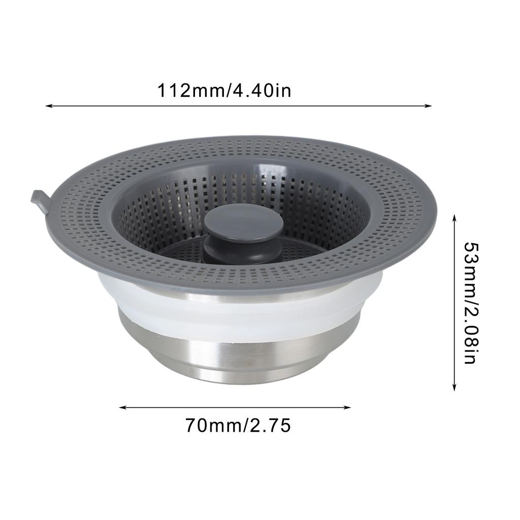 Universal Kitchen Sink Drain Strainer Stainless Steel Practical Sink Filter Efficient Filtering Kitchen Sink Plugs