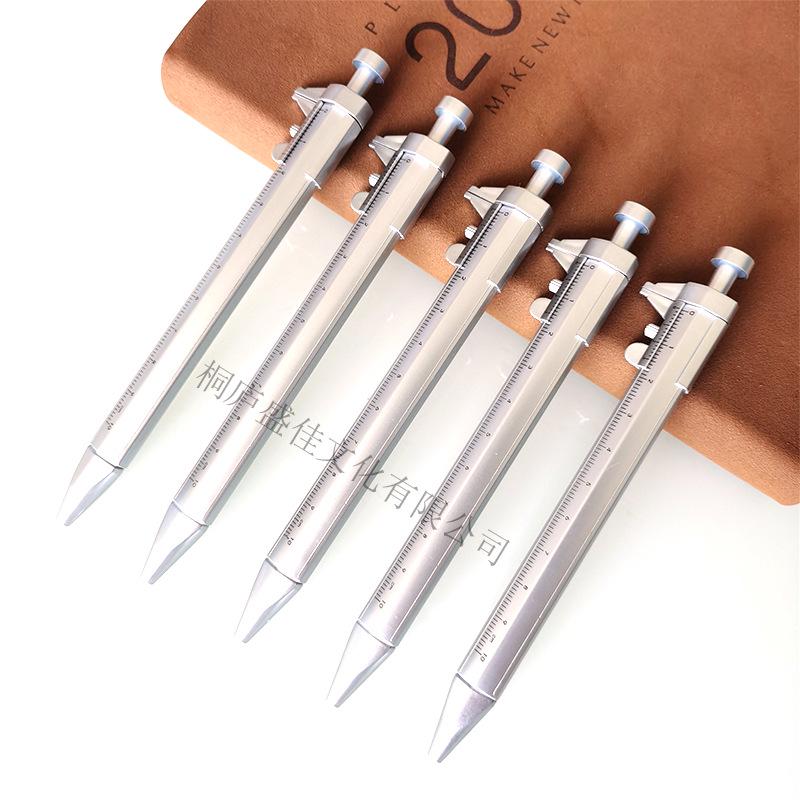 

Multipurpose Ruler Pen: Press-Type Caliper & Ballpoint for Students Bullet 1.0 чёрный