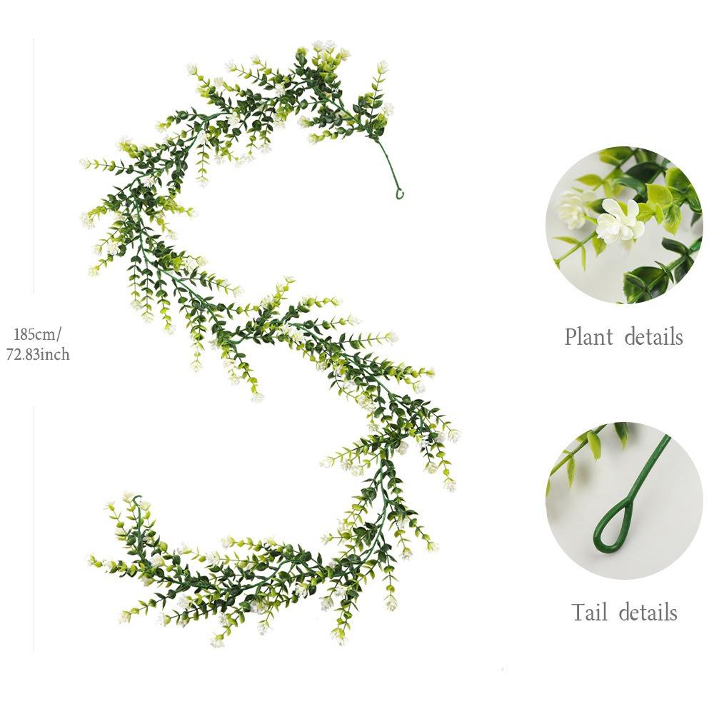 132 Flowers Artificial Eucalyptus Vines Multicolor Multicolor Flower Simulation Plant Garland Leaves Green Photo Props