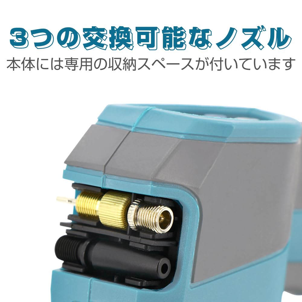 Weytoll Rechargeable Cordless Electric Air Pump Compatible with Makita 3 Different Emergency Roadside for Inflating Everything from Car Tires To with