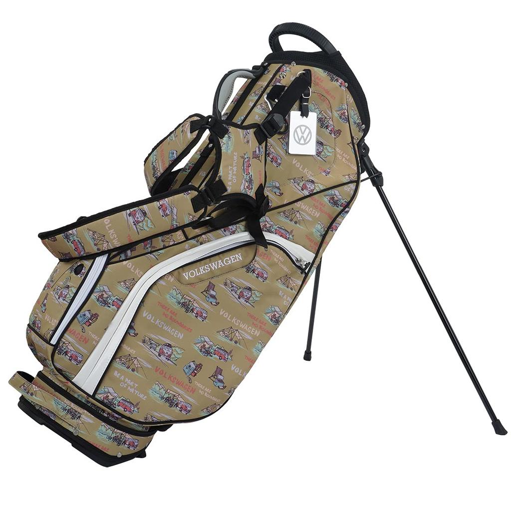 Lezax Volkswagen 9.5-inch Stand Bag, Beige, VWCB-1413