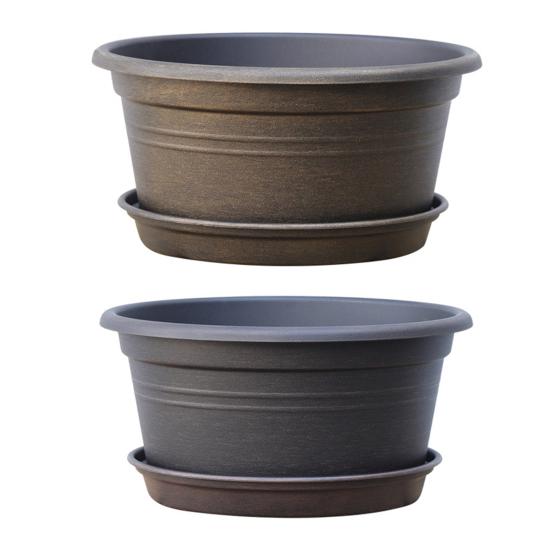 Fioriera Retro Loto Diametro Grande Fioriera Bassa Fioriera Idroponica in Plastica per la Coltivazione di Semi di Loto Piante Acquatiche Uso Giardino Balcone