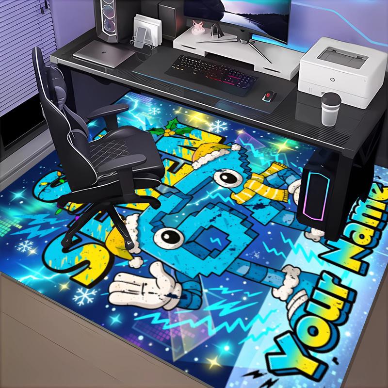 Custom Name Space Adventure Six Seven Rug Office Rug, Indoor Rug, Chair Rug, Living Rooms, Doormat Game Rug Home Decor Birthday Christmas Gifts