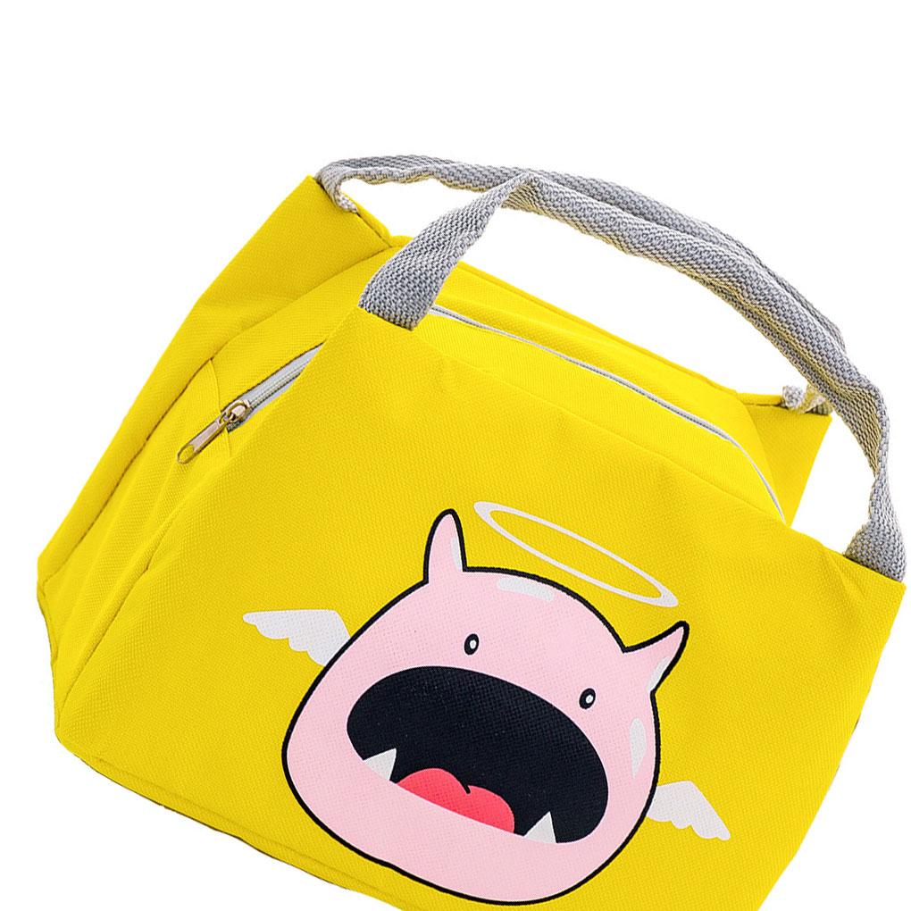 Cartoon Lunch Bag Reusable Picnic Lunch Pouch Tote Meal Bag Ice Pack Kids Adult