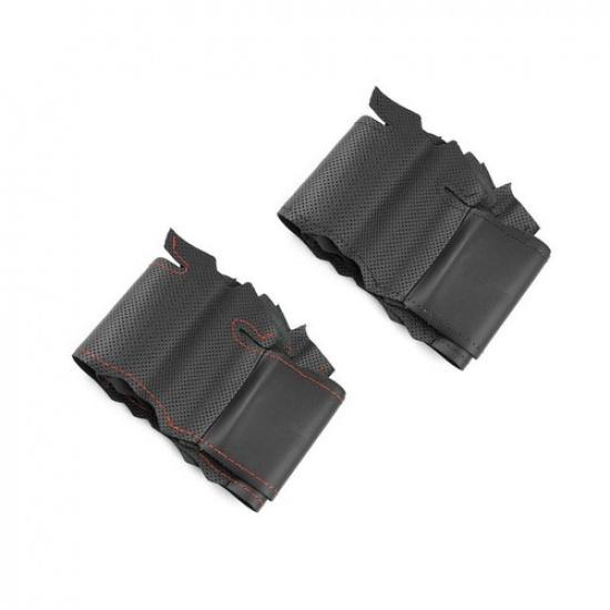 Car Steering Wheel Panel Hand Sewing Leather Cover Trim For Kia Carens 2013-