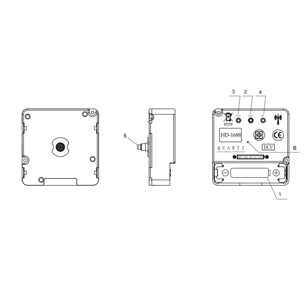DIY Automatic Time Calibration Clock Movement (Pack of 1) Accurate Second Hand Easy Installation Stylish Appearance