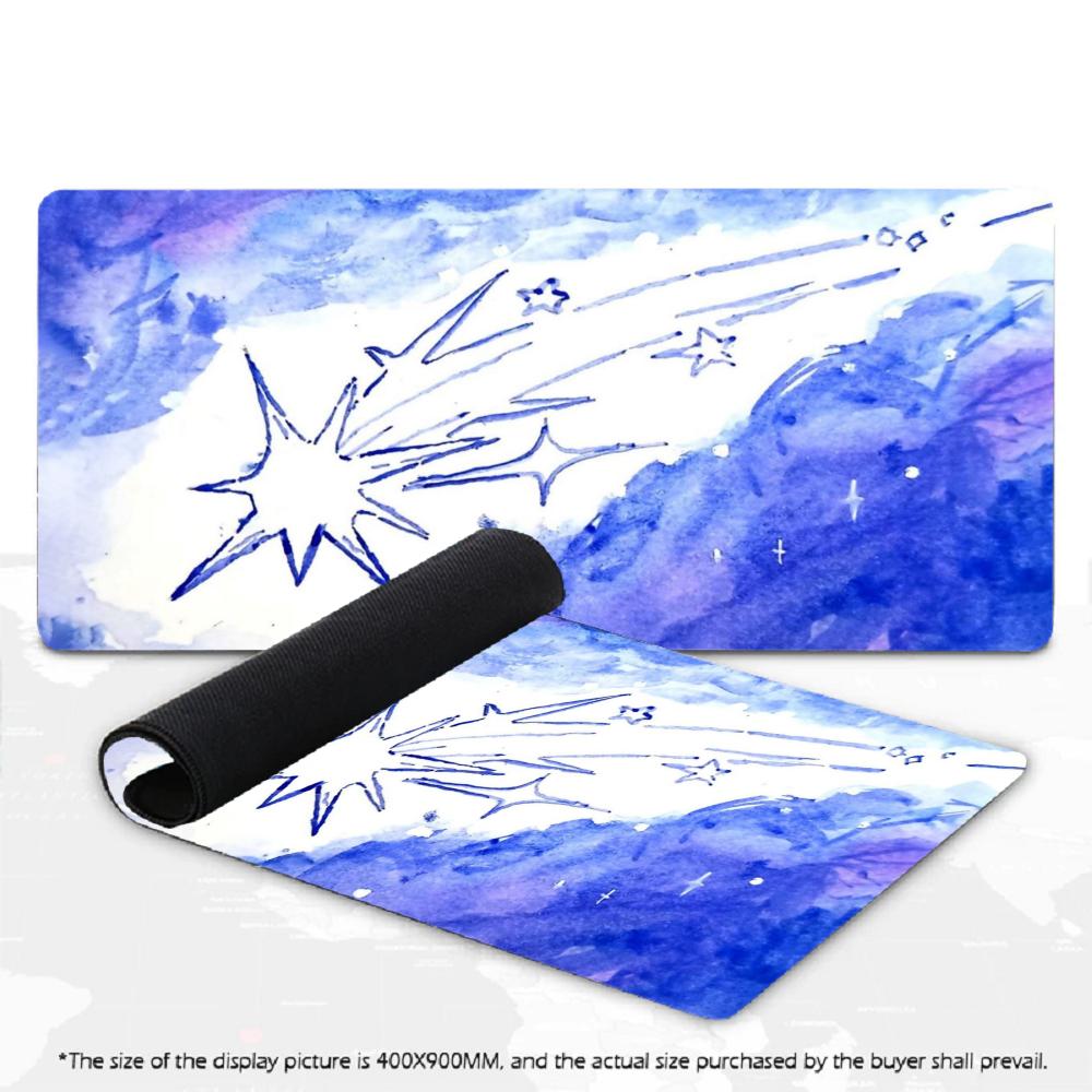 Aesthetic Night Sky Art Large XXL Mouse Pad Non-Slip Rubber Gaming Keyboard Deskmat Overlocked Jellyfish Game Table Accessories