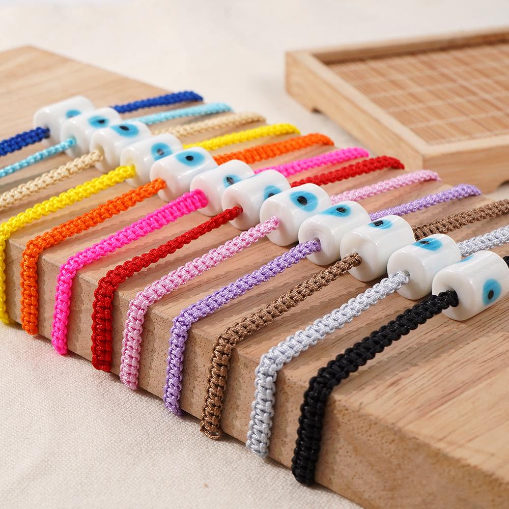Multicolor Woven Rope Demon Eye Bracelet - Trendy Design for Daily Wear