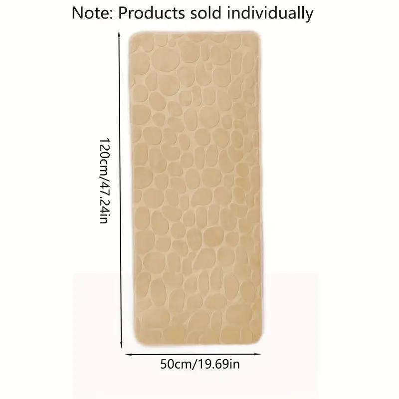 1PC Pebble Embossed Pattern Strip Bathroom Living Room Kitchen Mat Carpet, Soft Non-slip Quick-dry Bathroom Mat, Family Bathroom