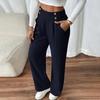 Lightweight Casual Loose Trousers for Women Business Work Pants with Pockets