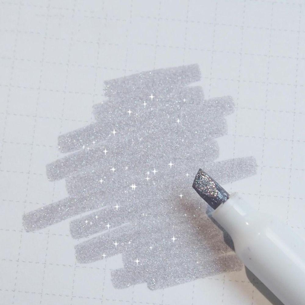5PCS Plastic Draw Doodle Pens Colorful Shiny Marking Pen  School Office Supplies