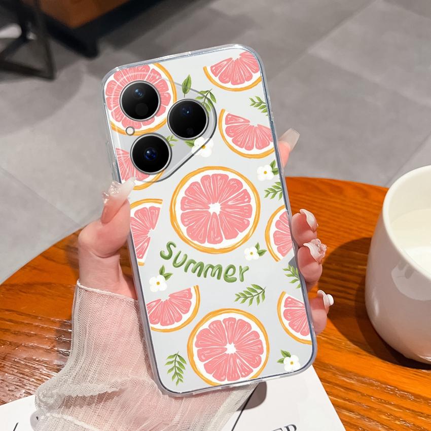 Para Huawei Pura 80 Ultra Honor 400 Magic5 Pro Capa de Telefone Padrão Astronauta Fofo TPU Transparente À Prova de Choque Protetora Capa Traseira Macia Para Huawei Capa