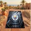 Manchester City Baskılı Mikrofiber Plaj Havlusu Hızlı Kuruyan Emici Büyük Havlu Plaj Yüzme Seyahat İçin