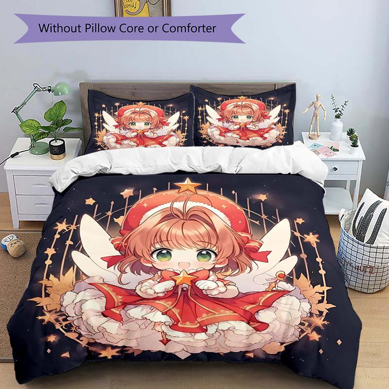 

3pcs Sakura Bedding Set Comfortable Bedding with Stylish Design for Bedroom, Perfect for All Seasons.L093 135x200cm