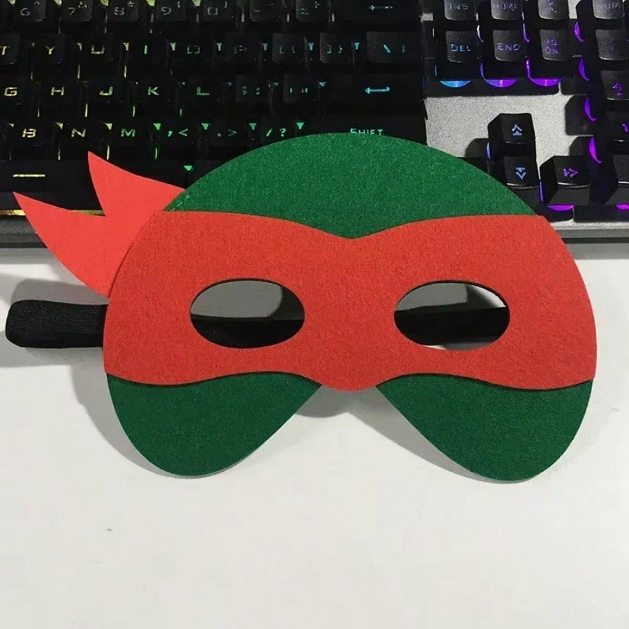 

Mutant Ninja Turtles Anime Felt Character Masks, Cute Toys,with Elastic Straps, Party Role-playing Props, Halloween Party