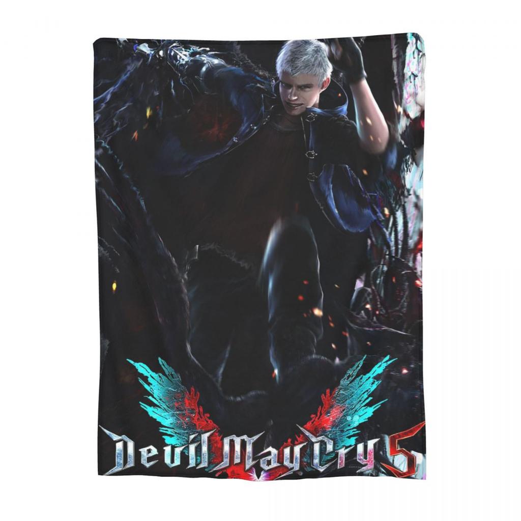 D-Devil May Cry DMC Game Gamer Blanket Soft Warm Flannel Throw Blanket Plush for Bed Living Room Picnic Travel Home Sofa