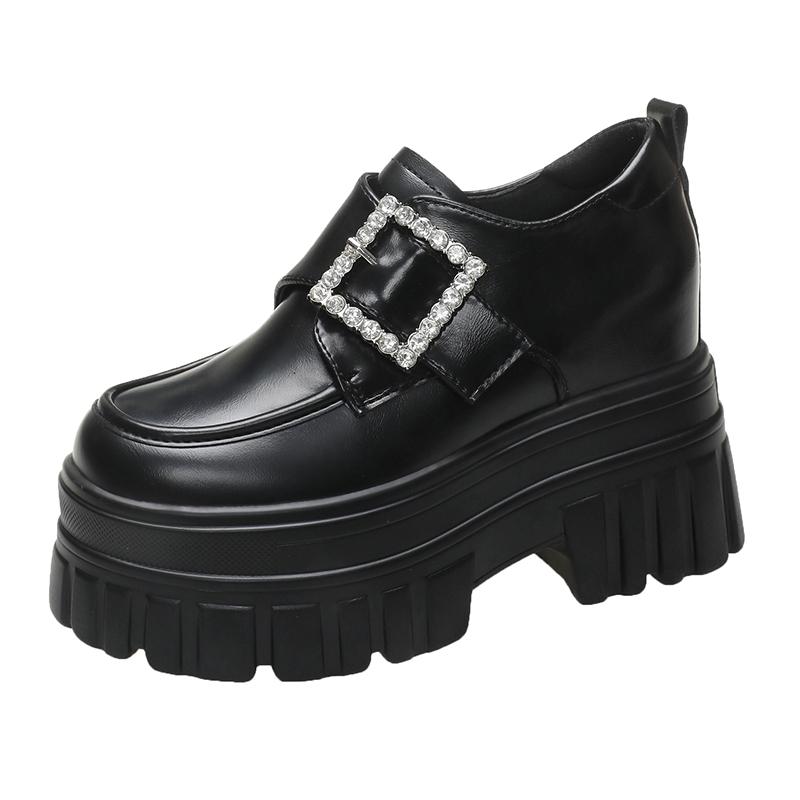 Fashion 10CM High Platform Women Sneakers Autumn Thick Sole Casual Dad Shoes Walking Chunky Shoes Woman Leather Sneakers Zapatos Mujer