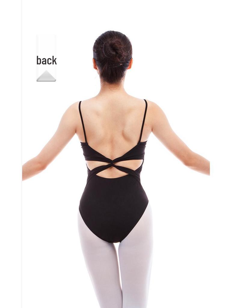 Damski bezrękawnik baletowy z krzyżującymi się plecami