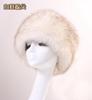 Imitation fox fur round flat top imitation fur hat thickened autumn and winter fluff Russian Mongolian hat thermal ear protection hat