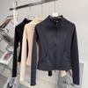 Women Sports Fleece-lined and thickened Jacket Zip Fitness Yoga Shirt Workout Running Coat Warm Gym Long Sleeve Top
