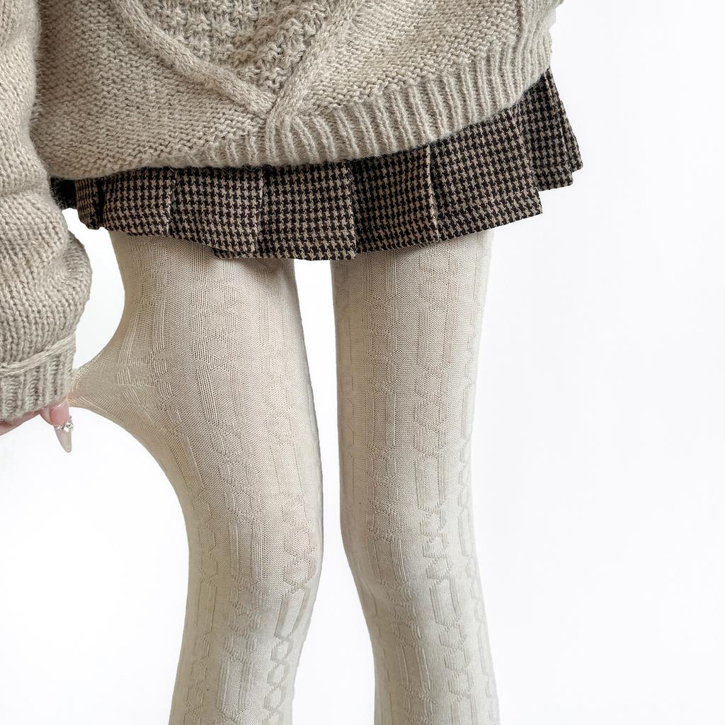 Women Tights Wool Cashmere Warm Thigh High Stockings Pantyhose Sexy Lingerie Hosiery Tight Pantyhose Leggings Autumn and Winter