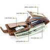 Men's Full-Grain Cowhide Leather Bifold Wallet with Coin Pocket - Slim & Durable