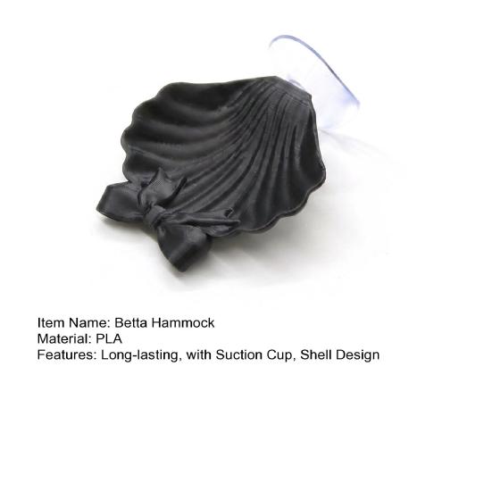 Betta Hammock Shell Betta Fish Bed with Suction Cup Plastic Conch Shell Fish